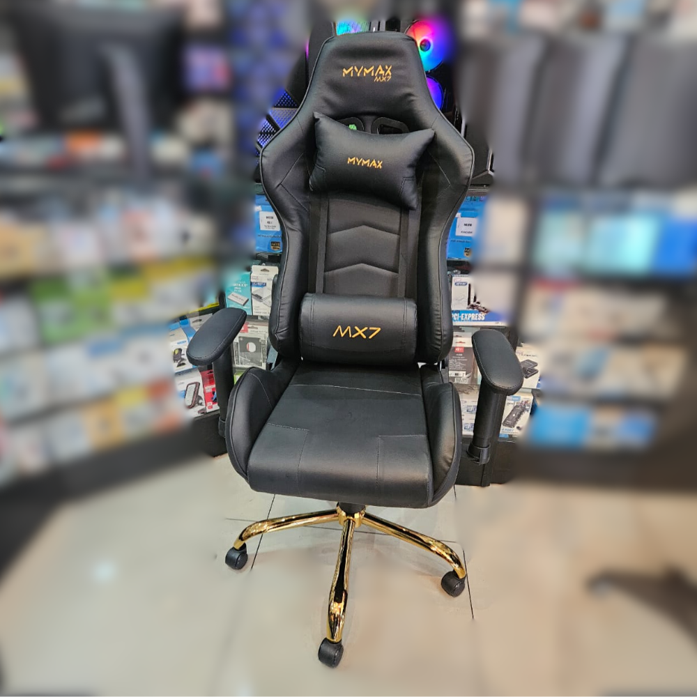 (CA0034) CADEIRA GAMER MYMAX MX7 PRETO/DOURADO