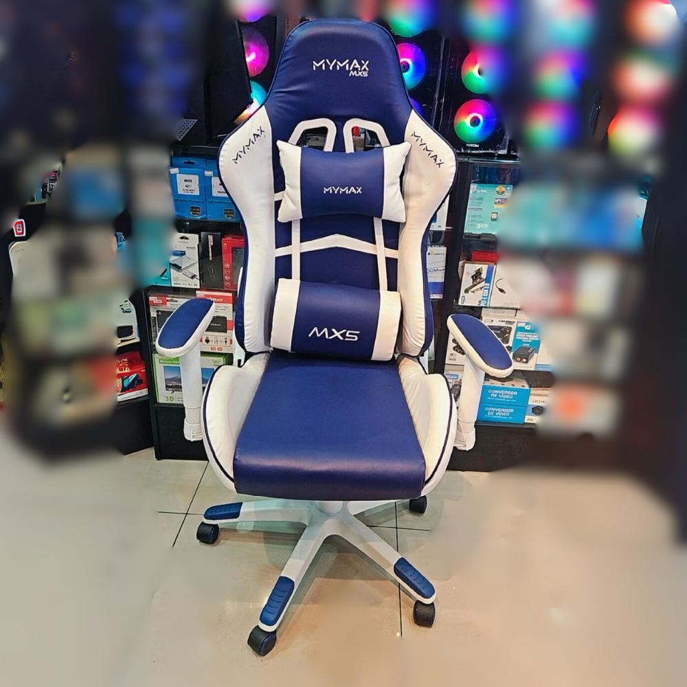 (CA0049) CADEIRA GAMER MYMAX MX5 AZUL/BRANCO