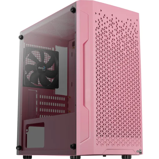 (GB0059) GABINETE GAMER AEROCOOL TRINITY MINI ROSA V1