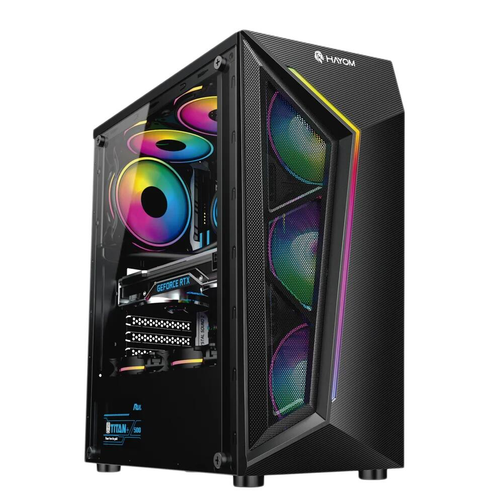 (GB0128) GABINETE GAMER HAYOM, PRETO - GB1713