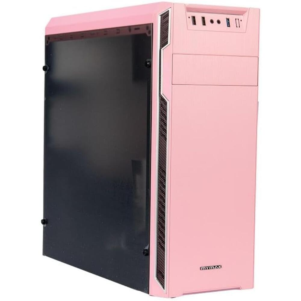 (GB0146) GABINETE GAMER MYMAX DRAGON, ROSA