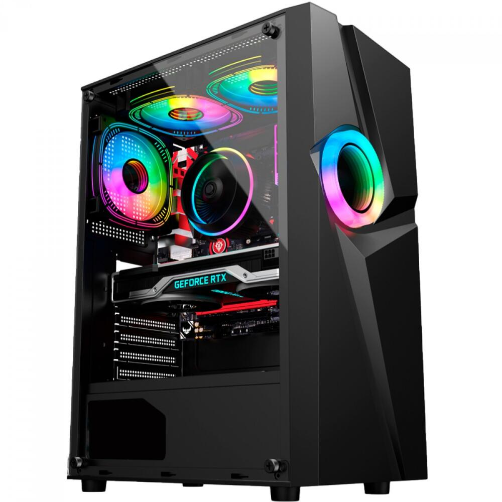 (GB0148) GABINETE GAMER KALKAN MUSPEL, PRETO