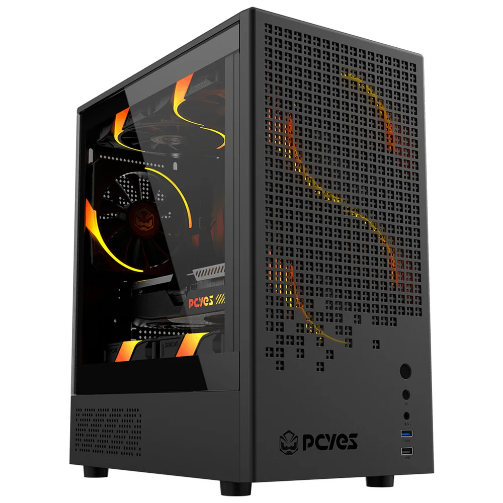 (GB0200) GABINETE GAMER PCYES OZARA, PRETO